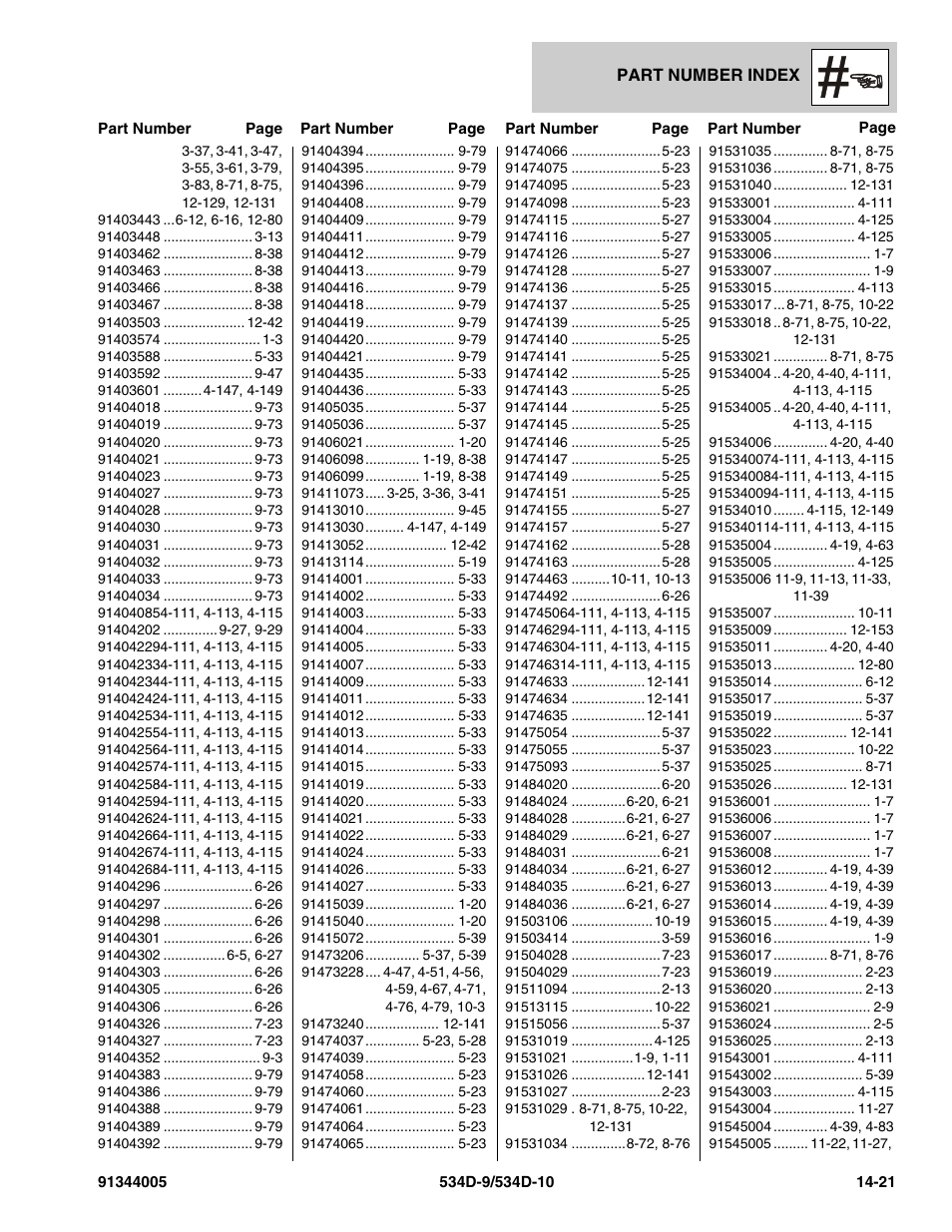 JLG 534D-10 Parts Manual User Manual | Page 839 / 842