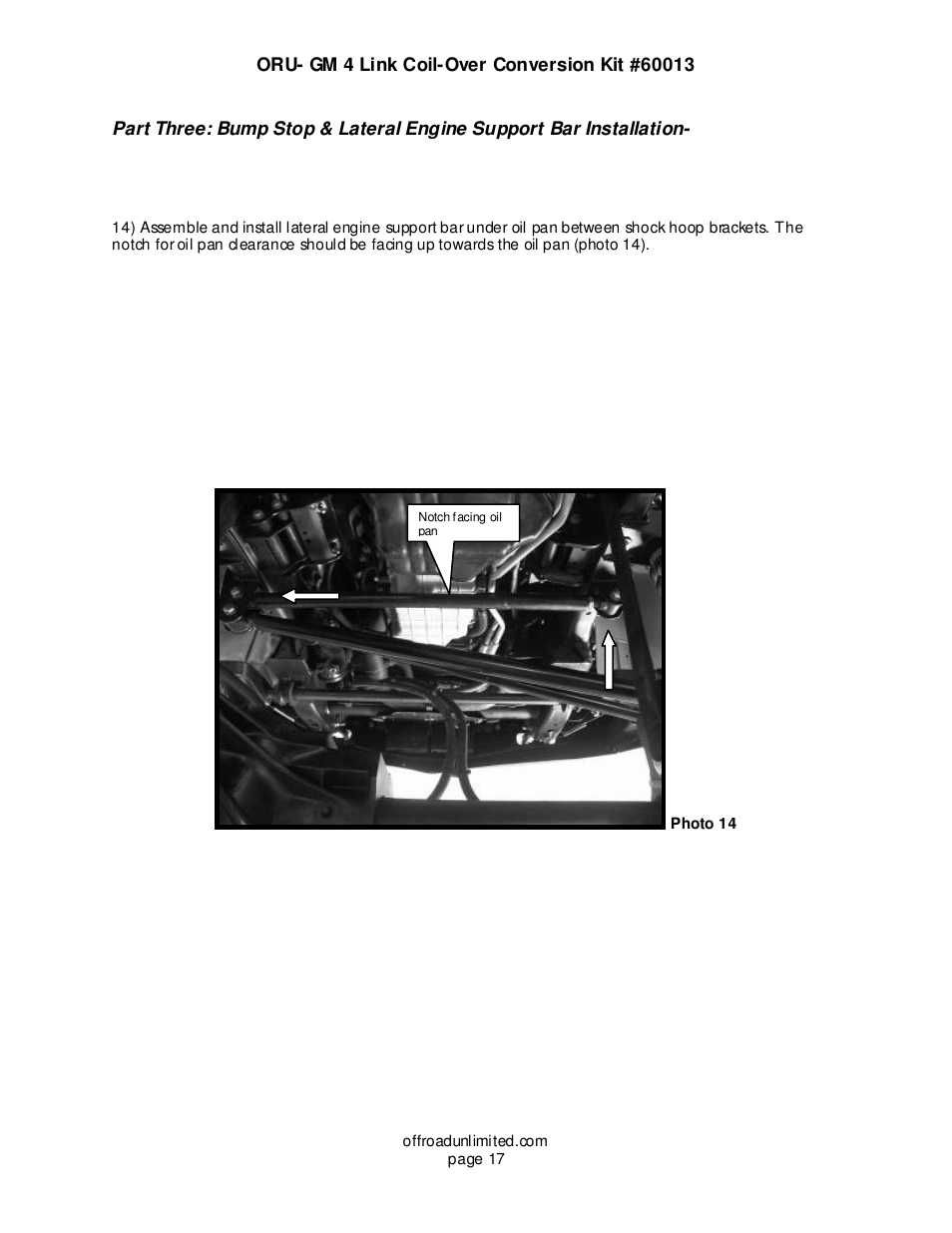 Off Road Unlimited 60013 2001-08 GM 2500-3500 HD 4WD 4-Link Coil-Over w/Solid Axle Conversion Kit User Manual | Page 18 / 42