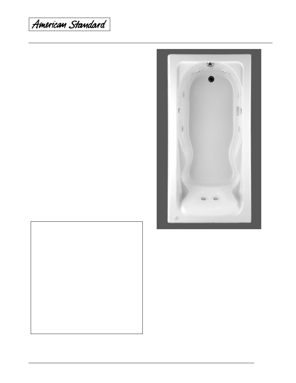 American Standard Cadet Elite 2773EC User Manual | 2 pages