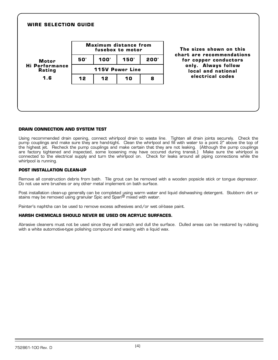American Standard Cadet Elite 2772E SERIES User Manual | Page 4 / 4