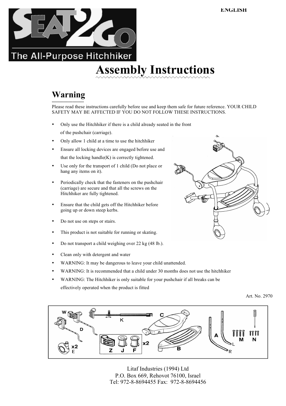 Orbelle Seat N Go User Manual | 4 pages
