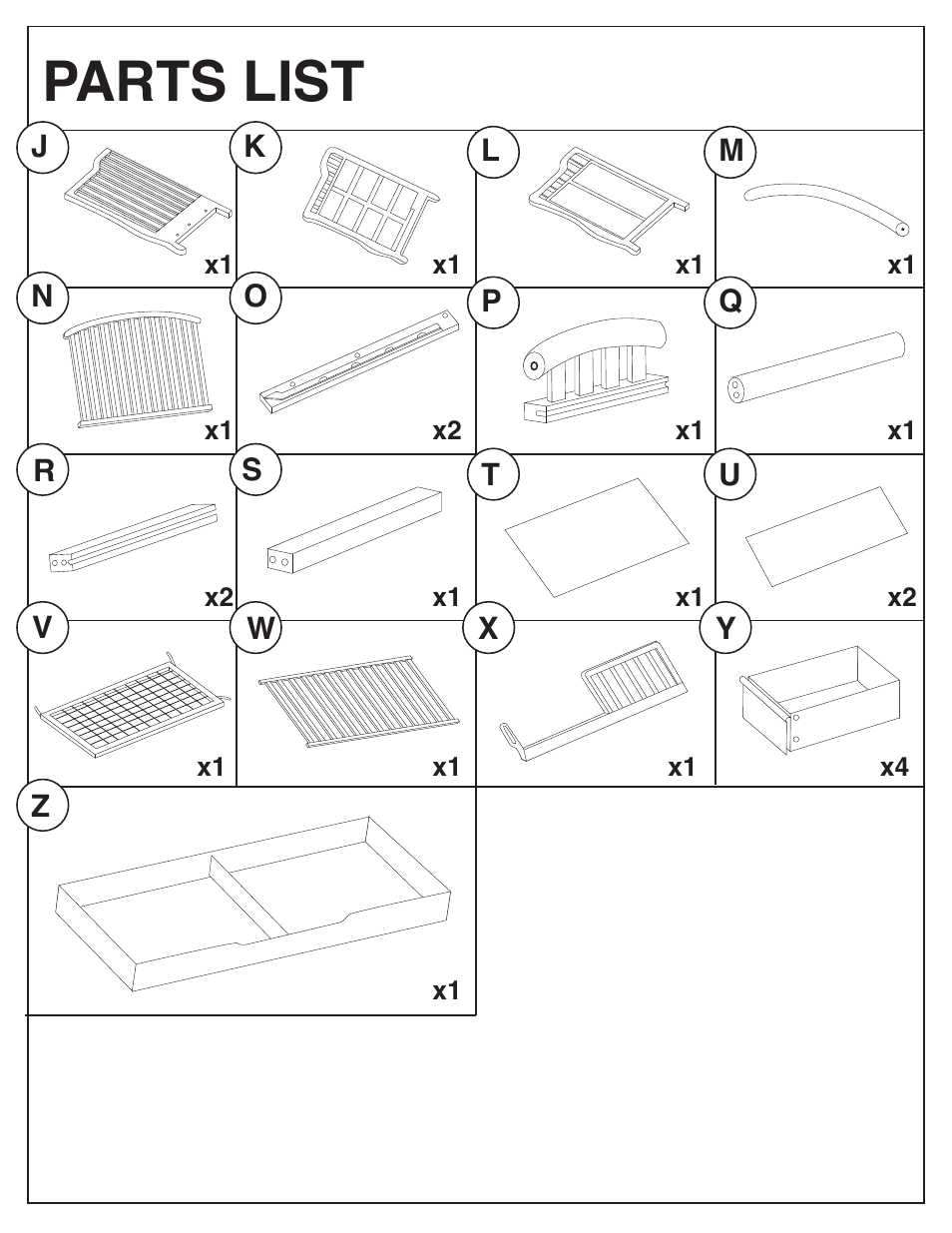 Parts list | Orbelle EVA (312) User Manual | Page 3 / 11