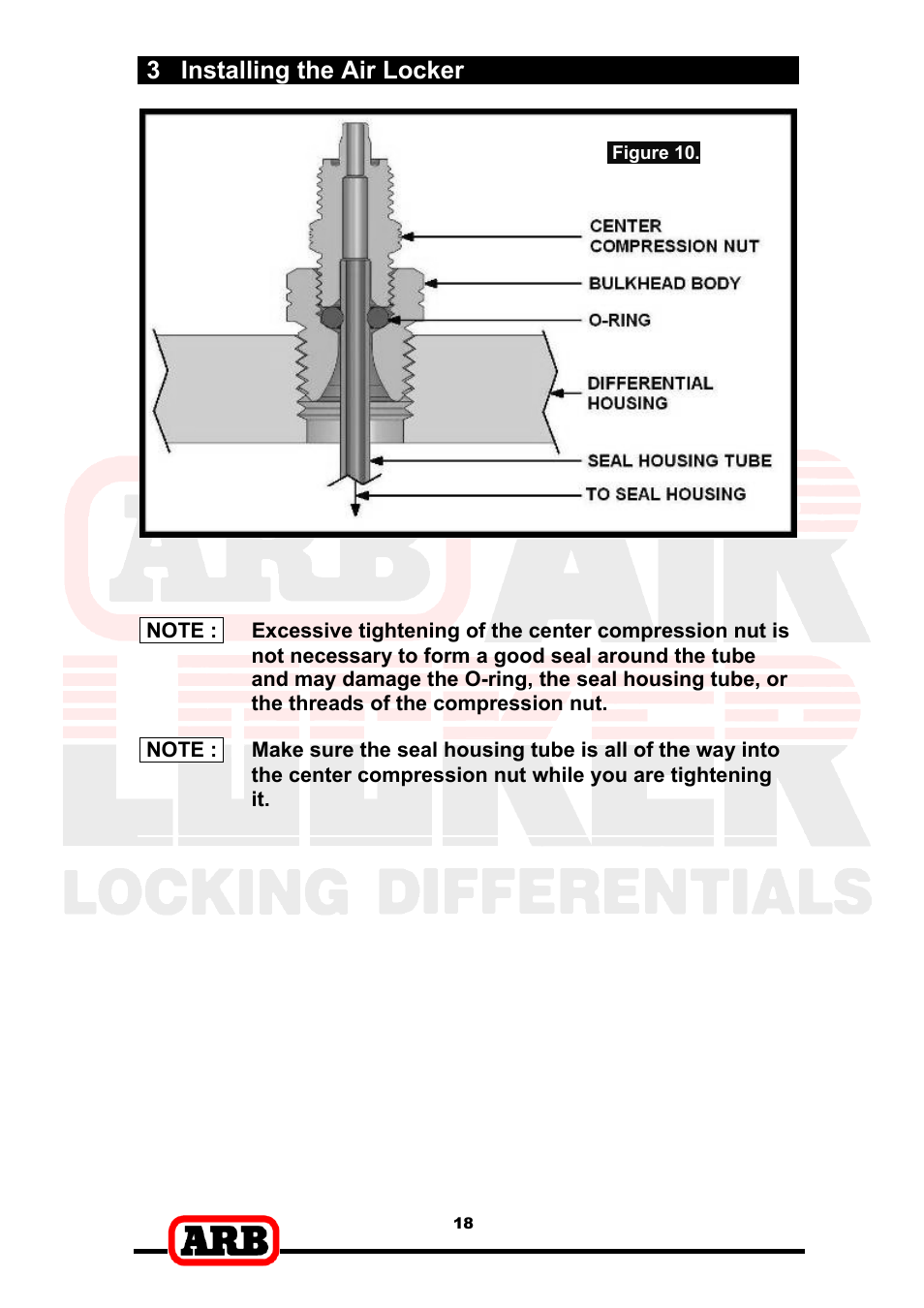 3 installing the air locker | ARB RD153 User Manual | Page 20 / 40