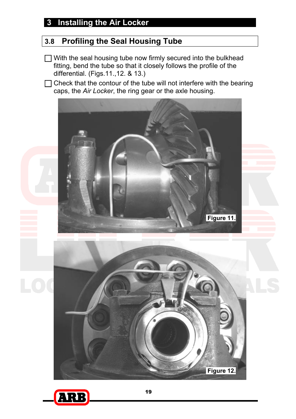 3 installing the air locker, Profiling the seal housing tube | ARB RD153 User Manual | Page 21 / 40