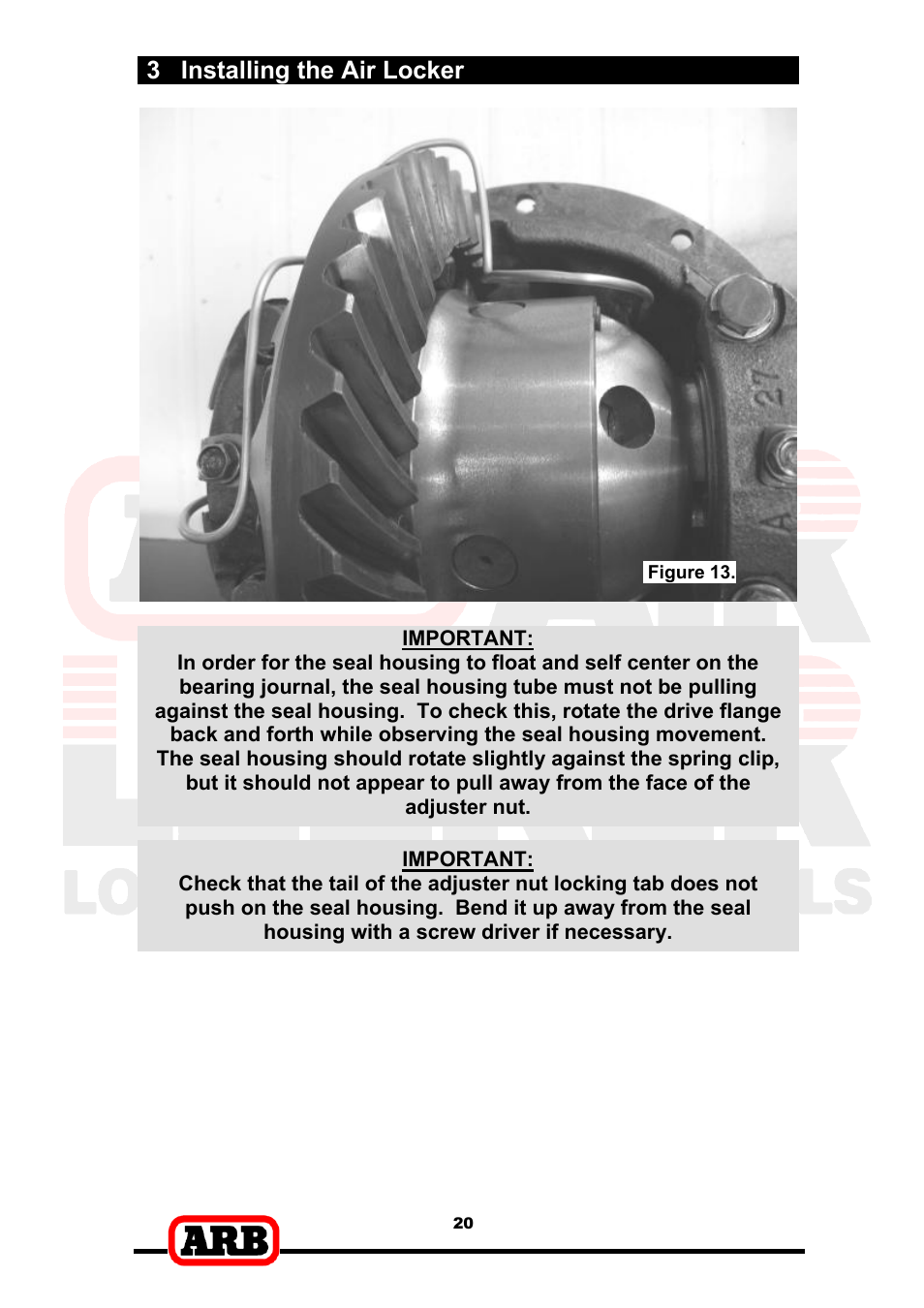 3 installing the air locker | ARB RD153 User Manual | Page 22 / 40