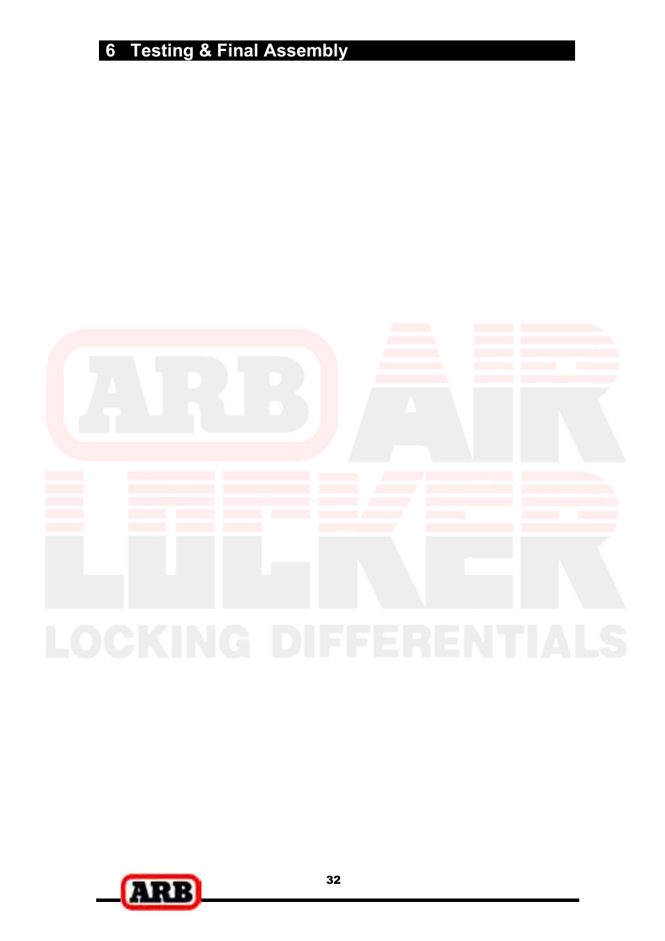 6 testing & final assembly | ARB RD139 User Manual | Page 34 / 36