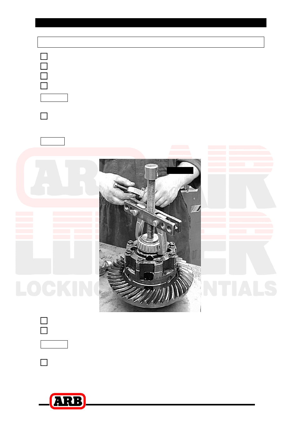 2 removing the existing differential, Removing the differential carrier | ARB RD93 User Manual | Page 10 / 34