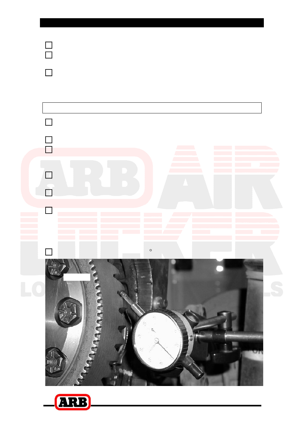 3 installing the air locker, Setting the backlash | ARB RD93 User Manual | Page 15 / 34
