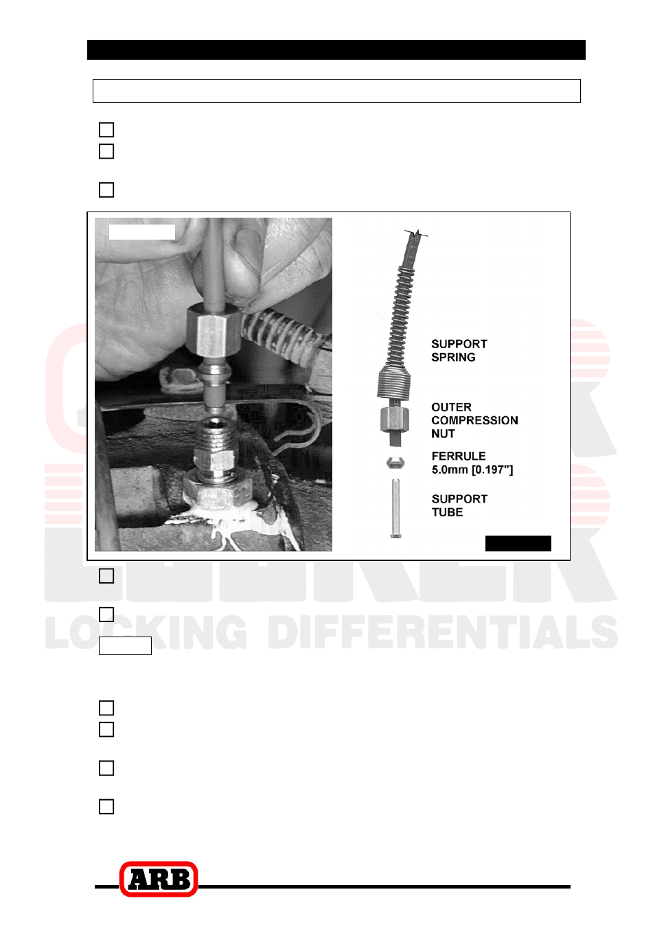 4 installing the air system, Connection to the bulkhead fitting | ARB RD93 User Manual | Page 24 / 34