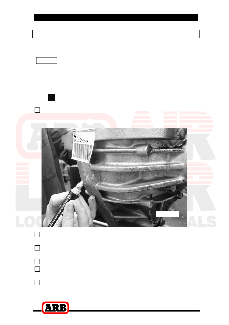 3 installing the air locker, Drilling and tapping the bulkhead port, Port location on the ifs kj housing | ARB RD100 User Manual | Page 19 / 46