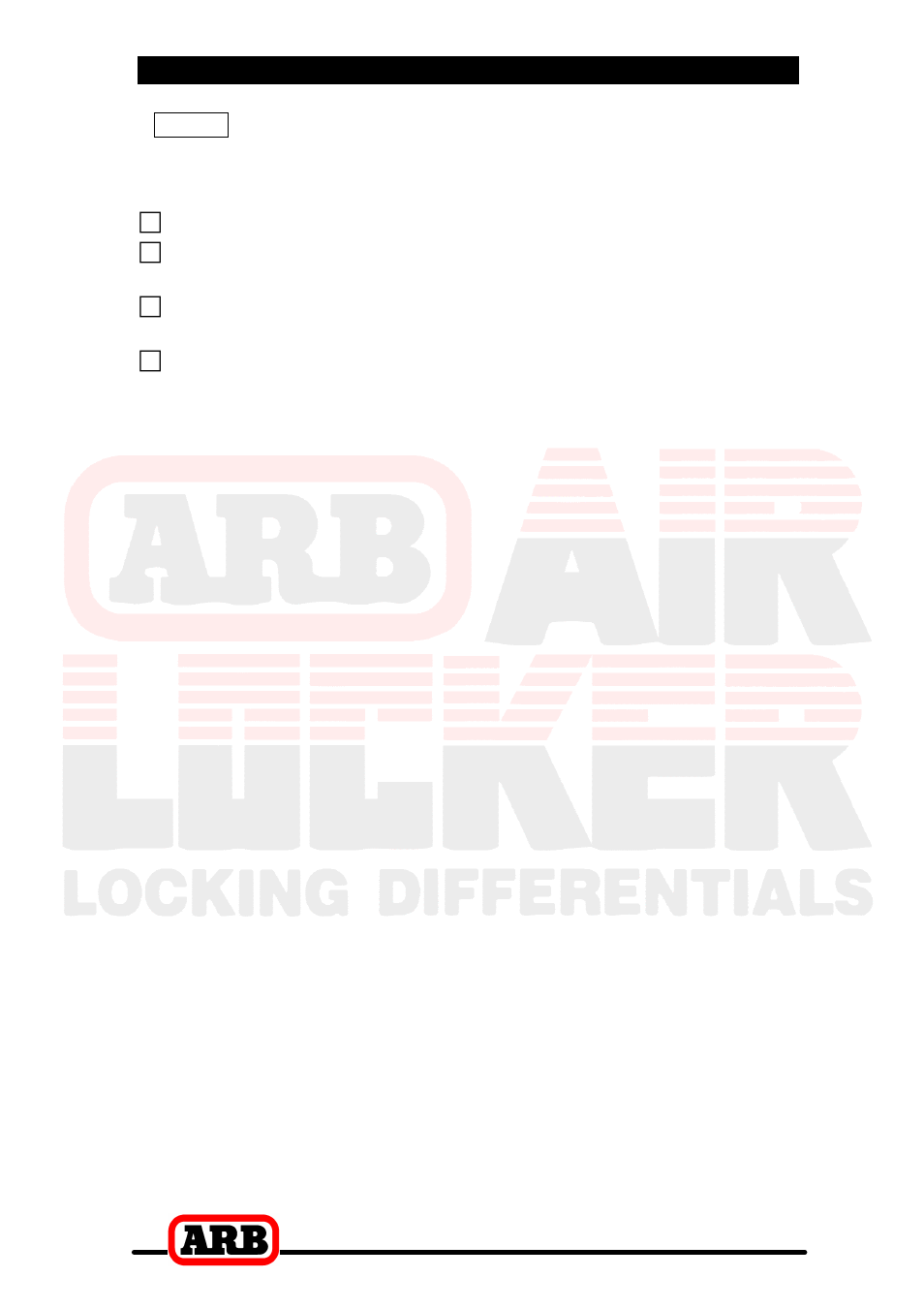 4 installing the air system | ARB RD100 User Manual | Page 36 / 46