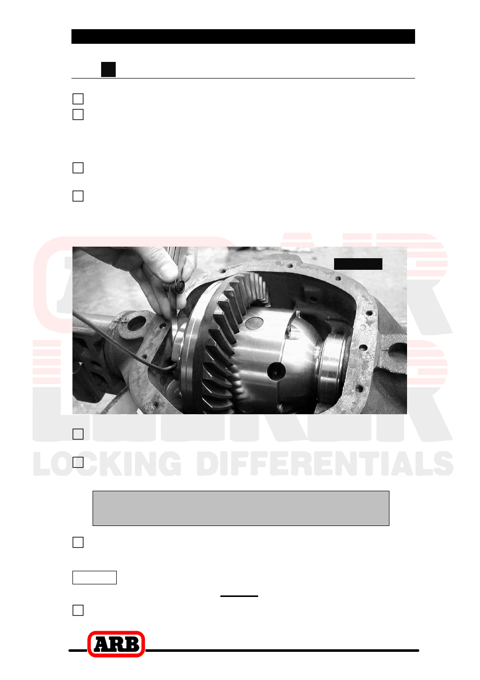 Pre-load + end float = shim pack, 3 installing the air locker, Pre-loading a live axle housing | ARB RD104 User Manual | Page 25 / 46