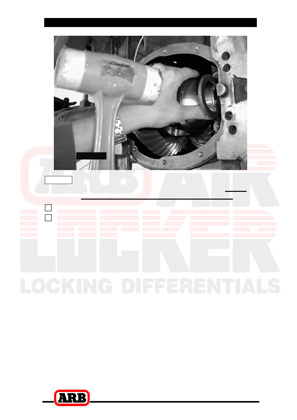 3 installing the air locker | ARB RD103 User Manual | Page 24 / 46