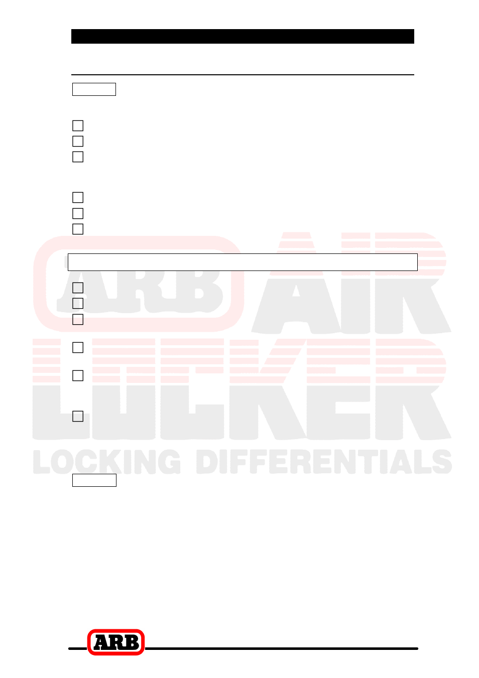 3 installing the air locker, Re-shimming the backlash, Setting up the bulkhead fitting | ARB RD103 User Manual | Page 27 / 46