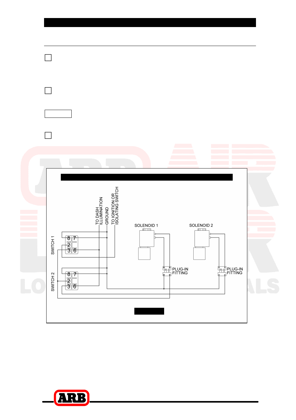 5 mounting & connecting the electrical system, Dual air locker system | ARB RD103 User Manual | Page 39 / 46