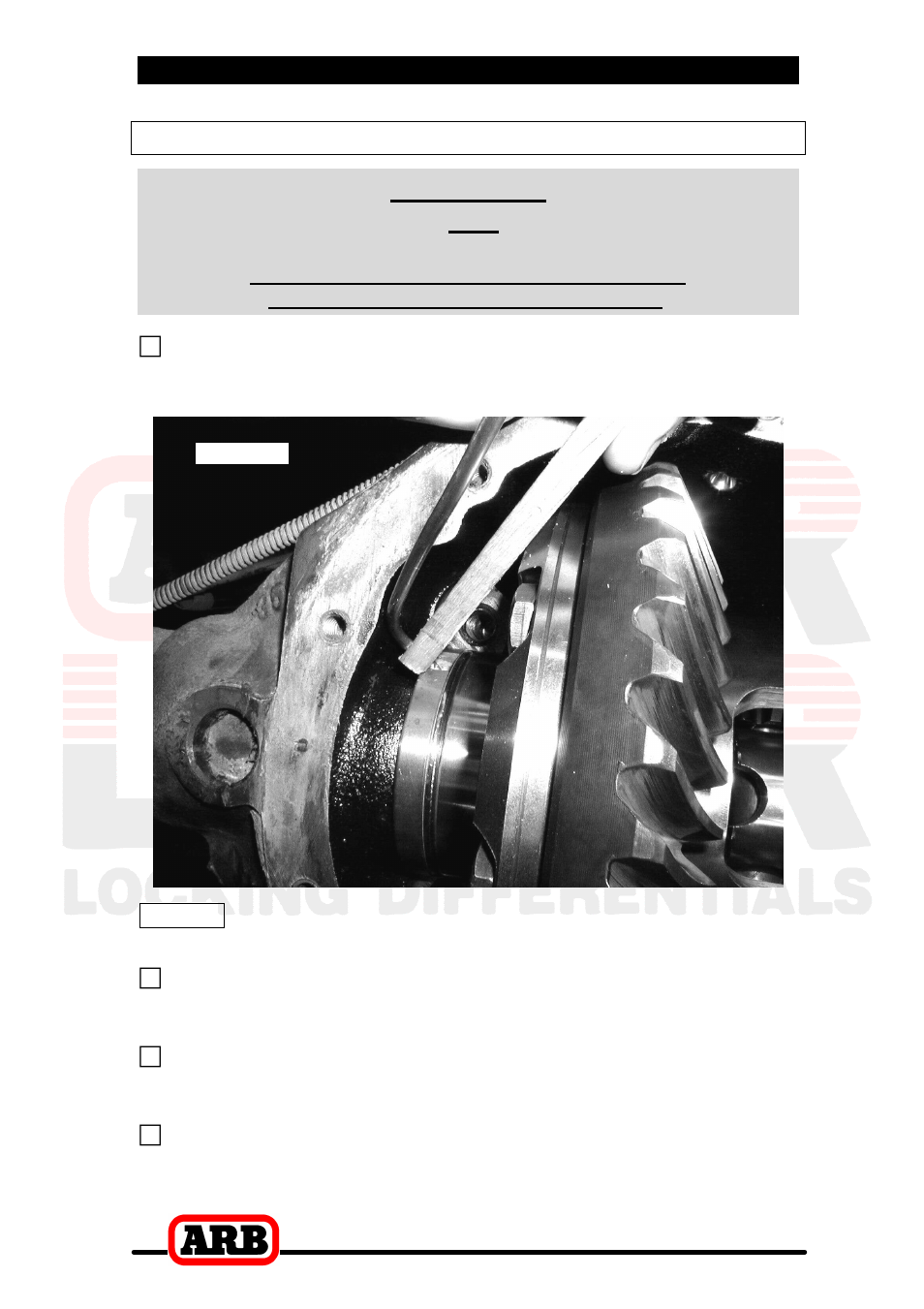 3 installing the air locker, Reinstalling the bearing caps, Important | ARB RD102 User Manual | Page 25 / 46