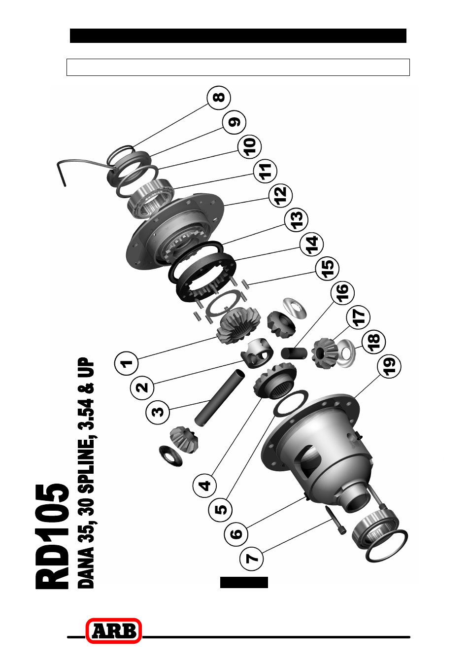 7 parts list, Exploded assembly diagram | ARB RD105 User Manual | Page 45 / 46