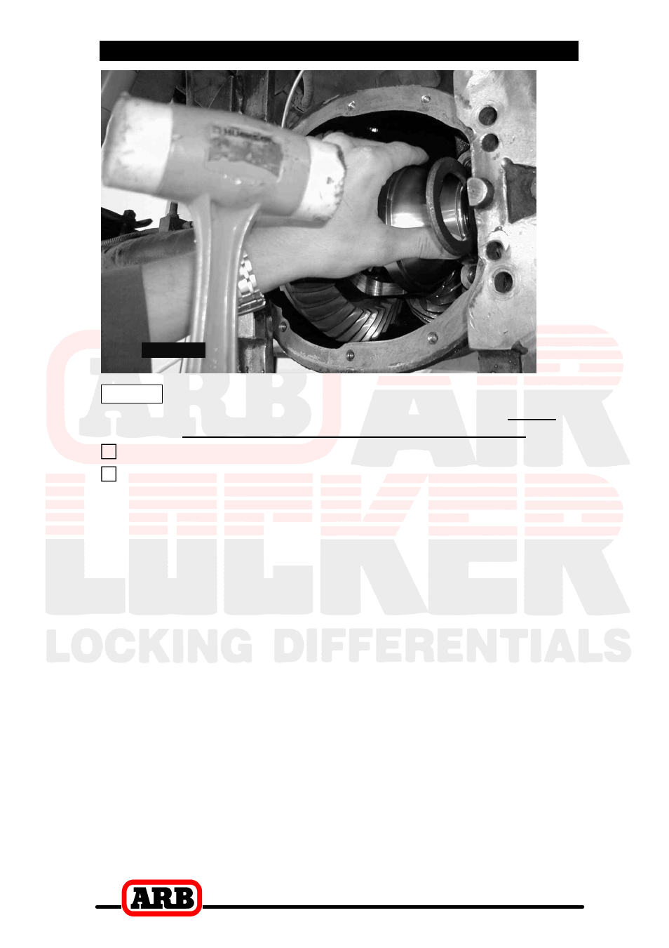 3 installing the air locker | ARB RD125 User Manual | Page 22 / 42