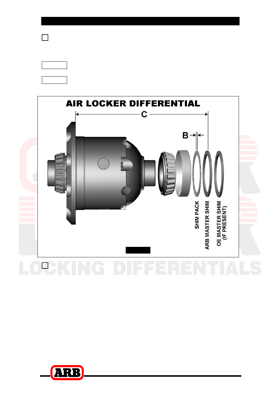 3 installing the air locker, Record this measurement as ‘ c, Figure 7 | ARB RD117 User Manual | Page 15 / 44