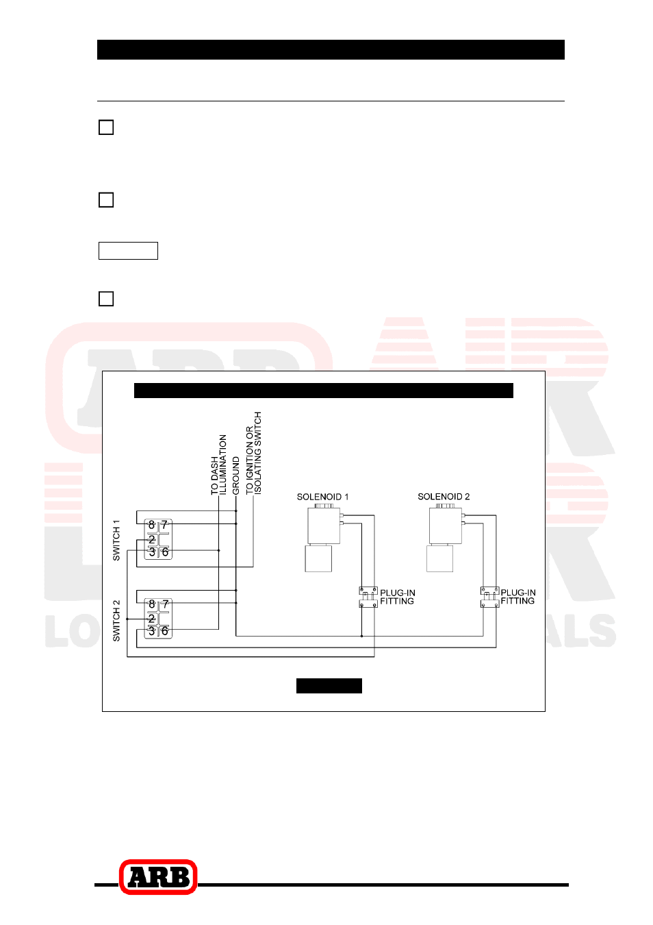 5 mounting & connecting the electrical system, Dual air locker system | ARB RD117 User Manual | Page 37 / 44