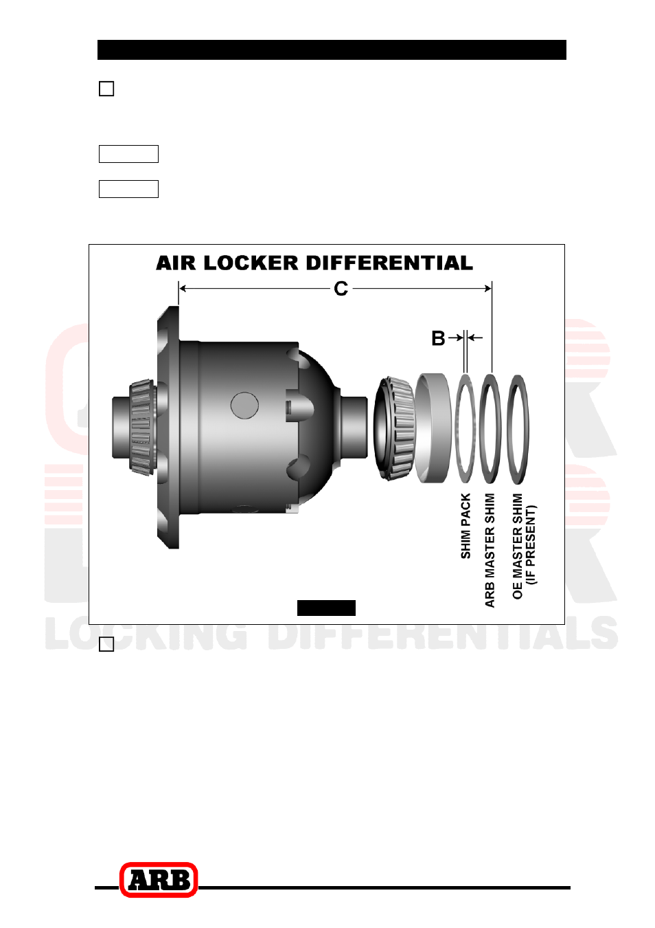 3 installing the air locker, Record this measurement as ‘ c, Figure 7 | ARB RD116 User Manual | Page 15 / 44