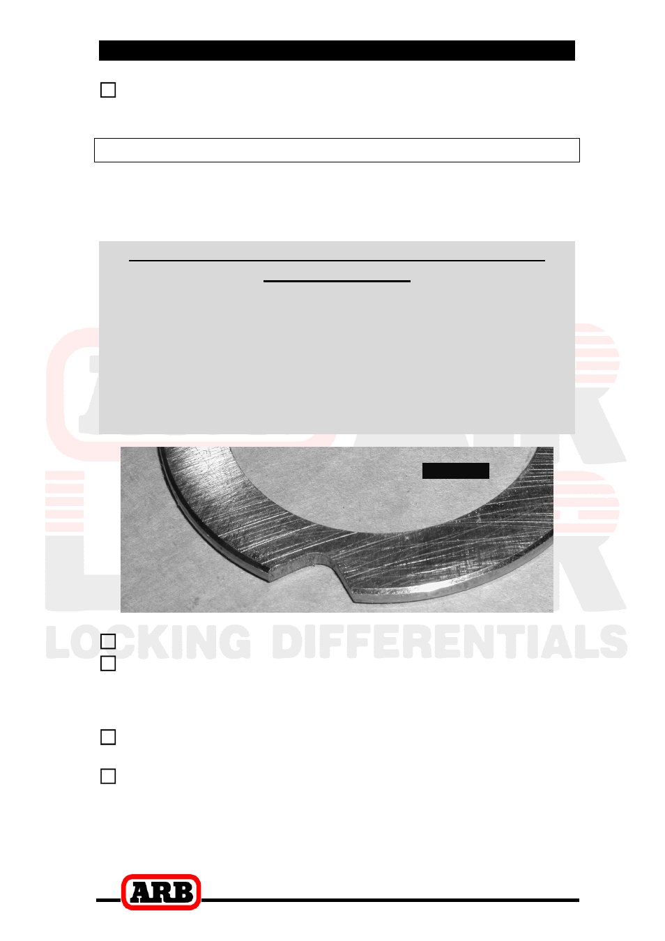 3 installing the air locker, Pre-load shimming | ARB RD116 User Manual | Page 20 / 44