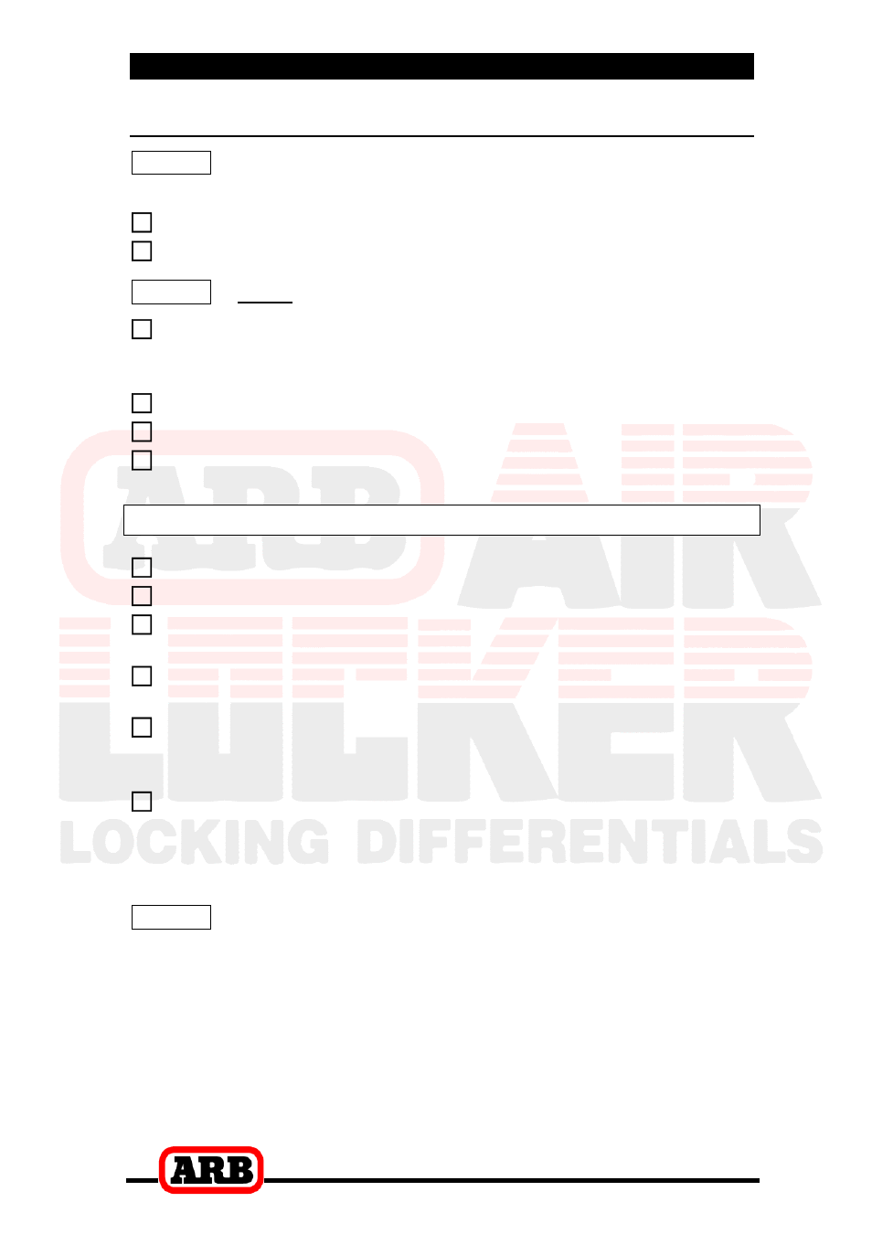 3 installing the air locker, Re-shimming the backlash, Setting up the bulkhead fitting | ARB RD116 User Manual | Page 25 / 44