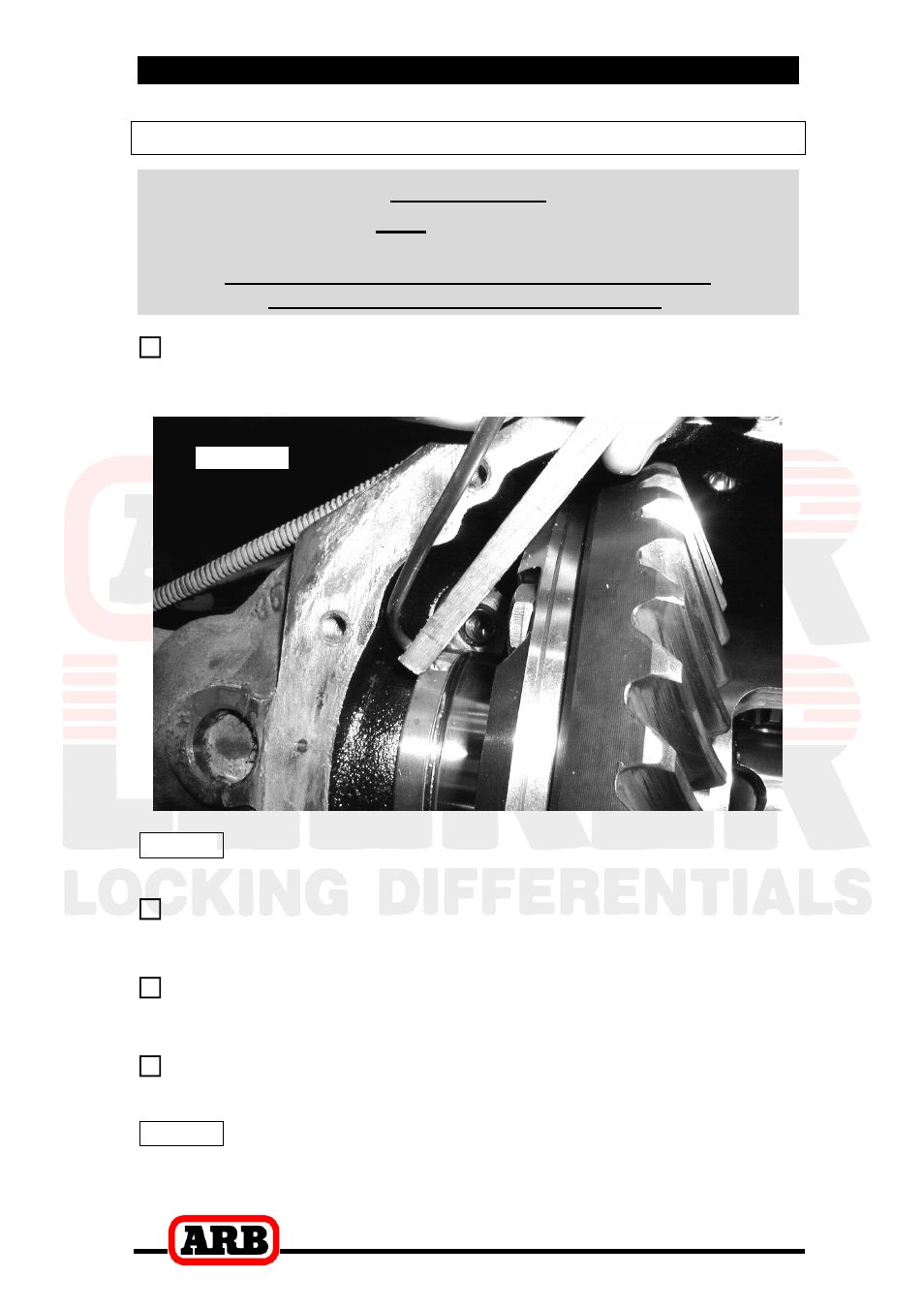 3 installing the air locker, Reinstalling the bearing caps, Important | ARB RD113 User Manual | Page 23 / 42