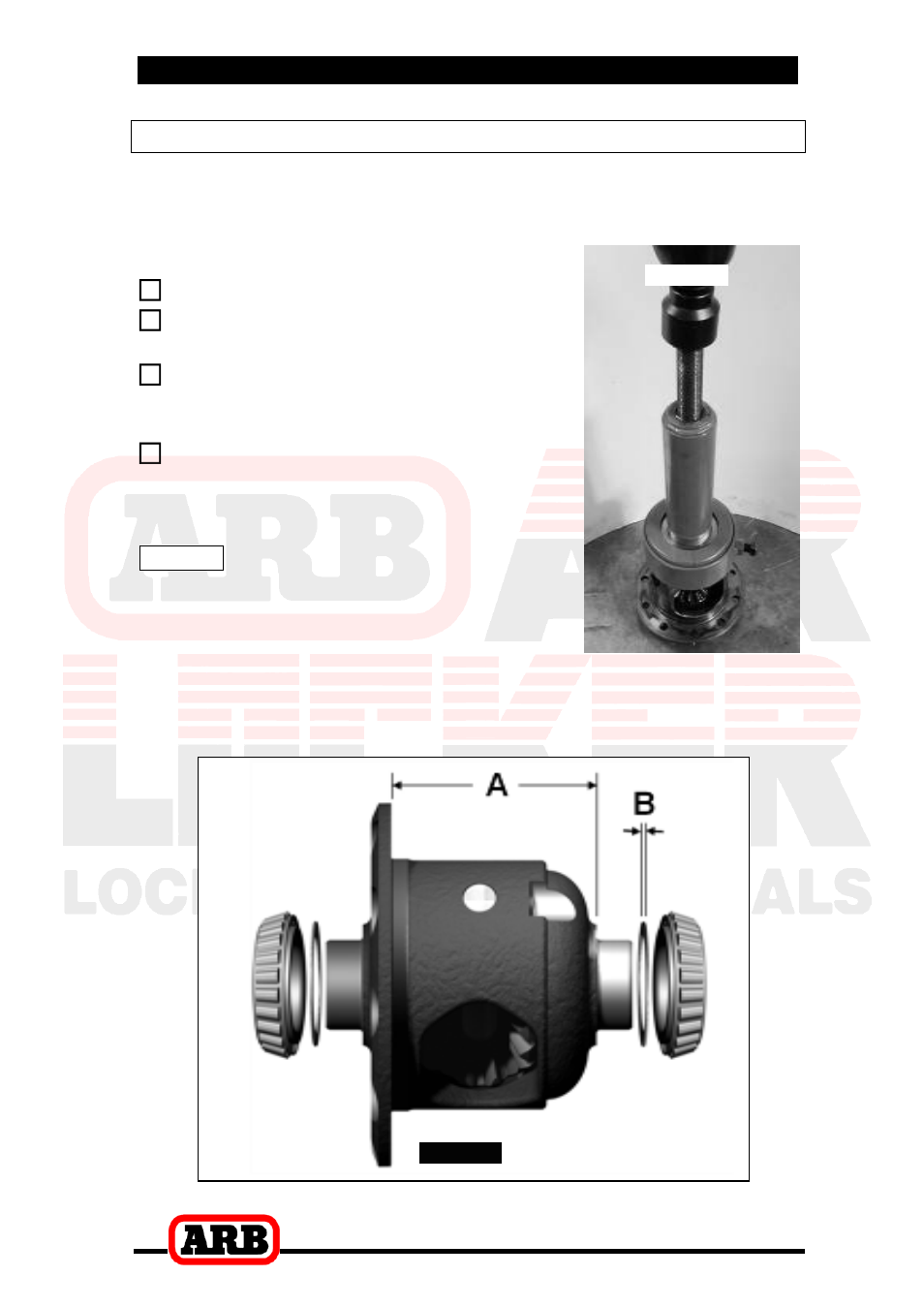 1 measurement of pre-load shimming, 3 bench measurement, Measurement of pre-load shimming | ARB RD158 User Manual | Page 11 / 38