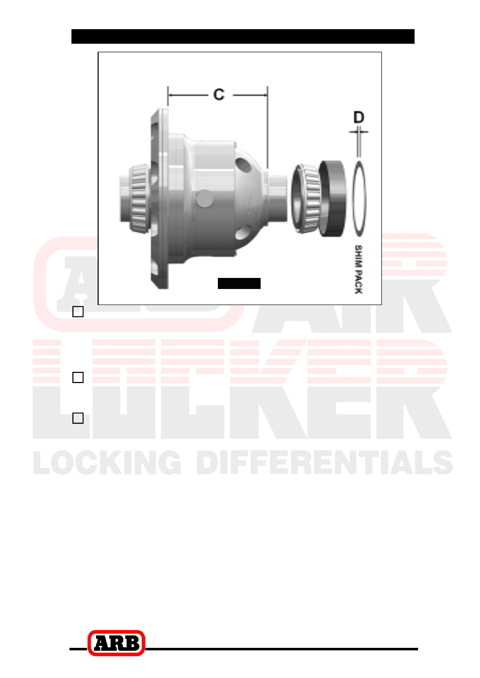 Air locker differential, 3 bench measurement | ARB RD158 User Manual | Page 12 / 38