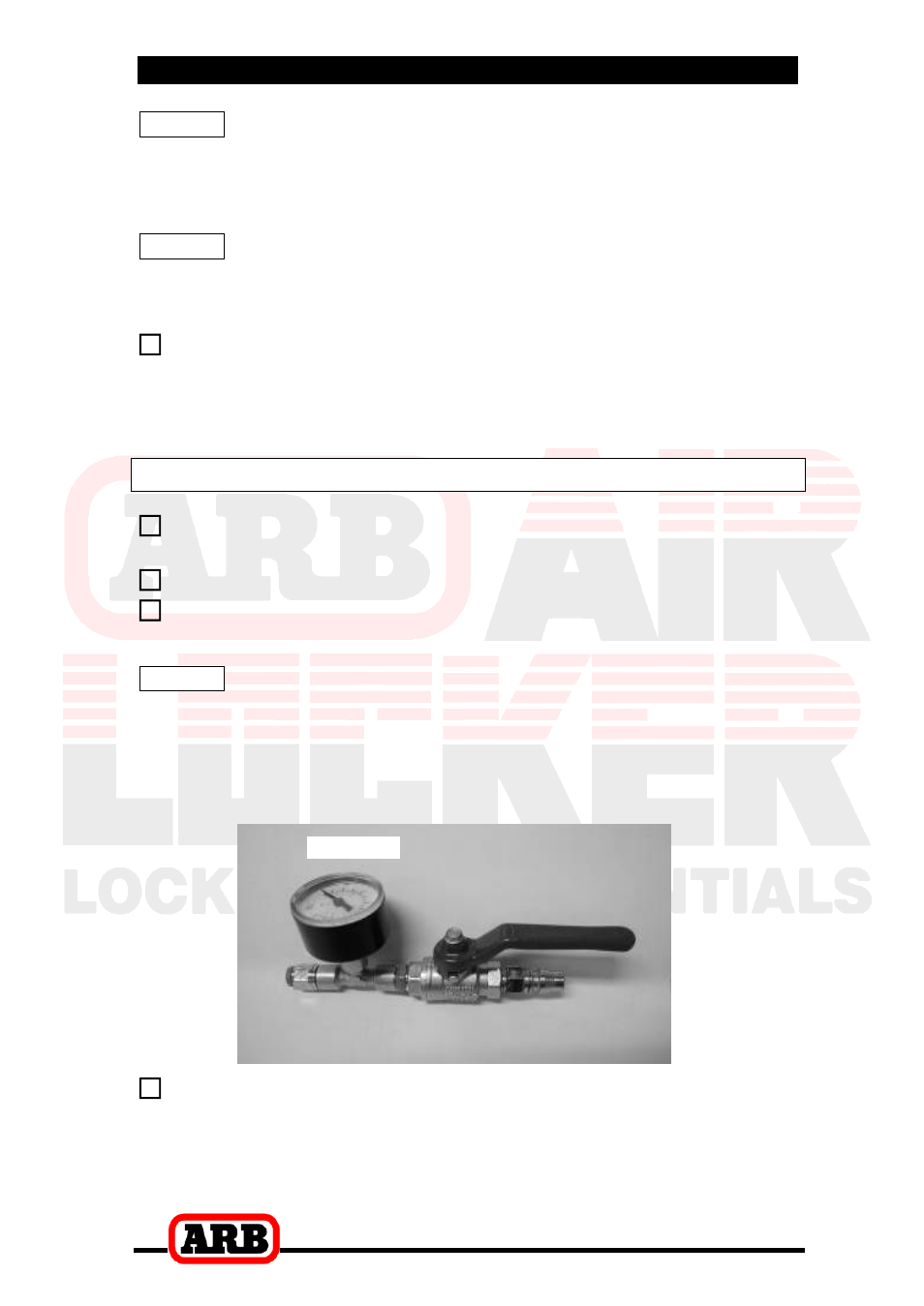 10 leak testing the air locker, 4 installing the air locker, Leak testing the air locker | ARB RD158 User Manual | Page 23 / 38