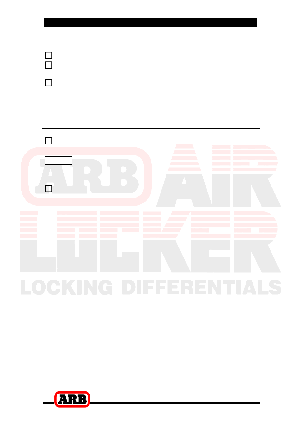 11 reinstalling the axles, 4 installing the air locker, Reinstalling the axles | ARB RD158 User Manual | Page 24 / 38