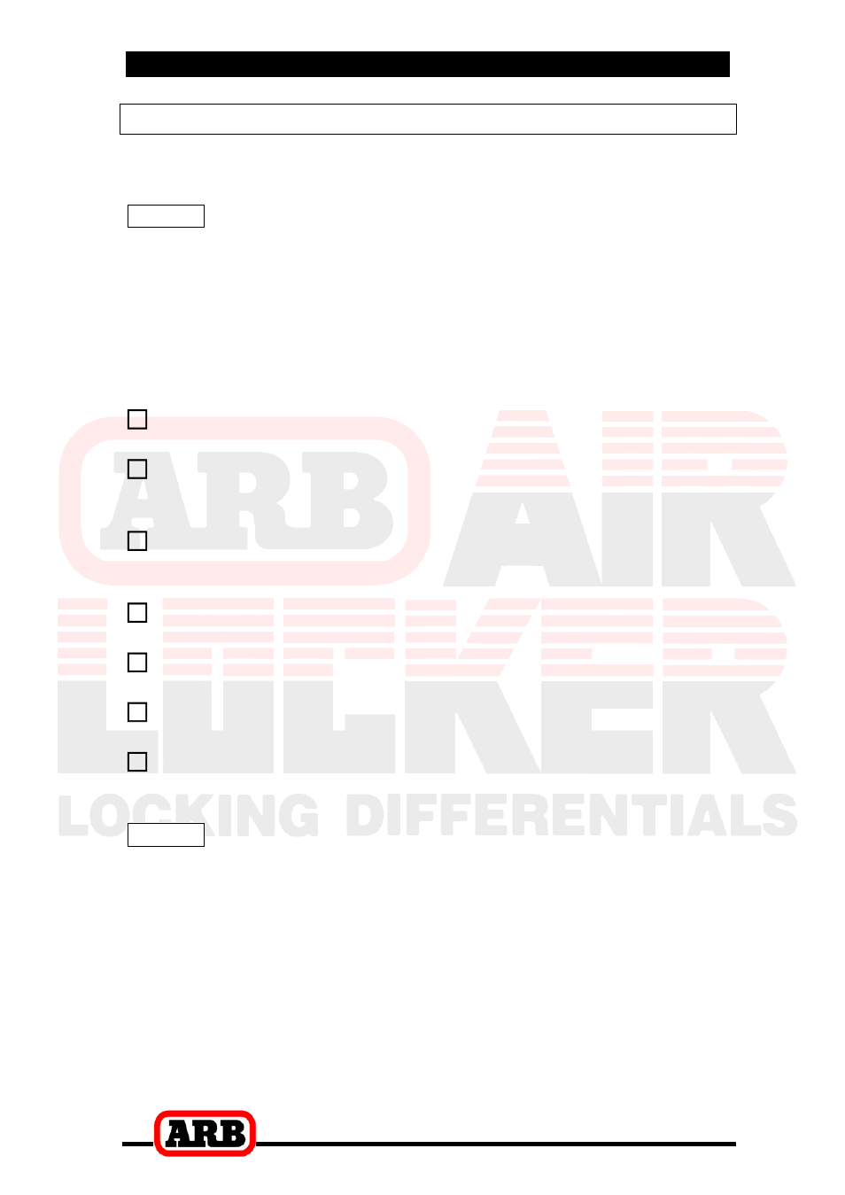 1 mounting the actuator switch(es), 6 mounting & connecting the electrical system, Mounting the actuator switch(es) | ARB RD158 User Manual | Page 29 / 38