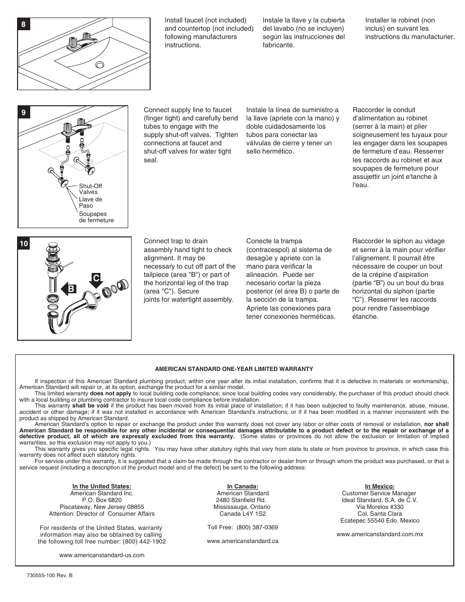 American Standard 0634 User Manual | Page 3 / 3