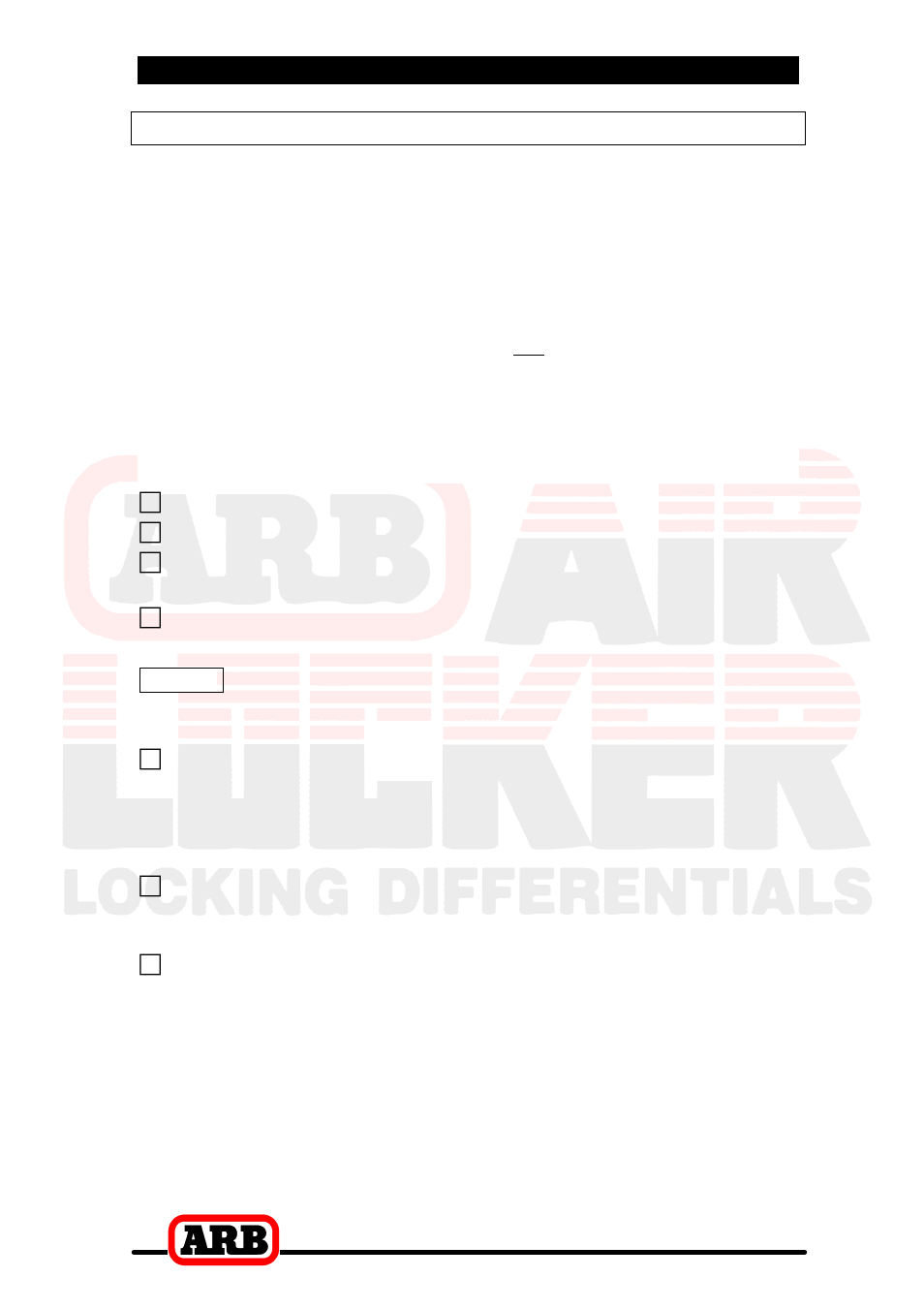 3 bench measurement, Measurement for pre-load shimming | ARB RD158 User Manual | Page 11 / 44