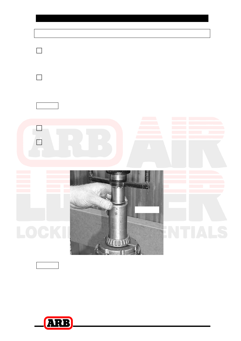 4 installing the air locker, Installing the carrier bearings | ARB RD158 User Manual | Page 14 / 44