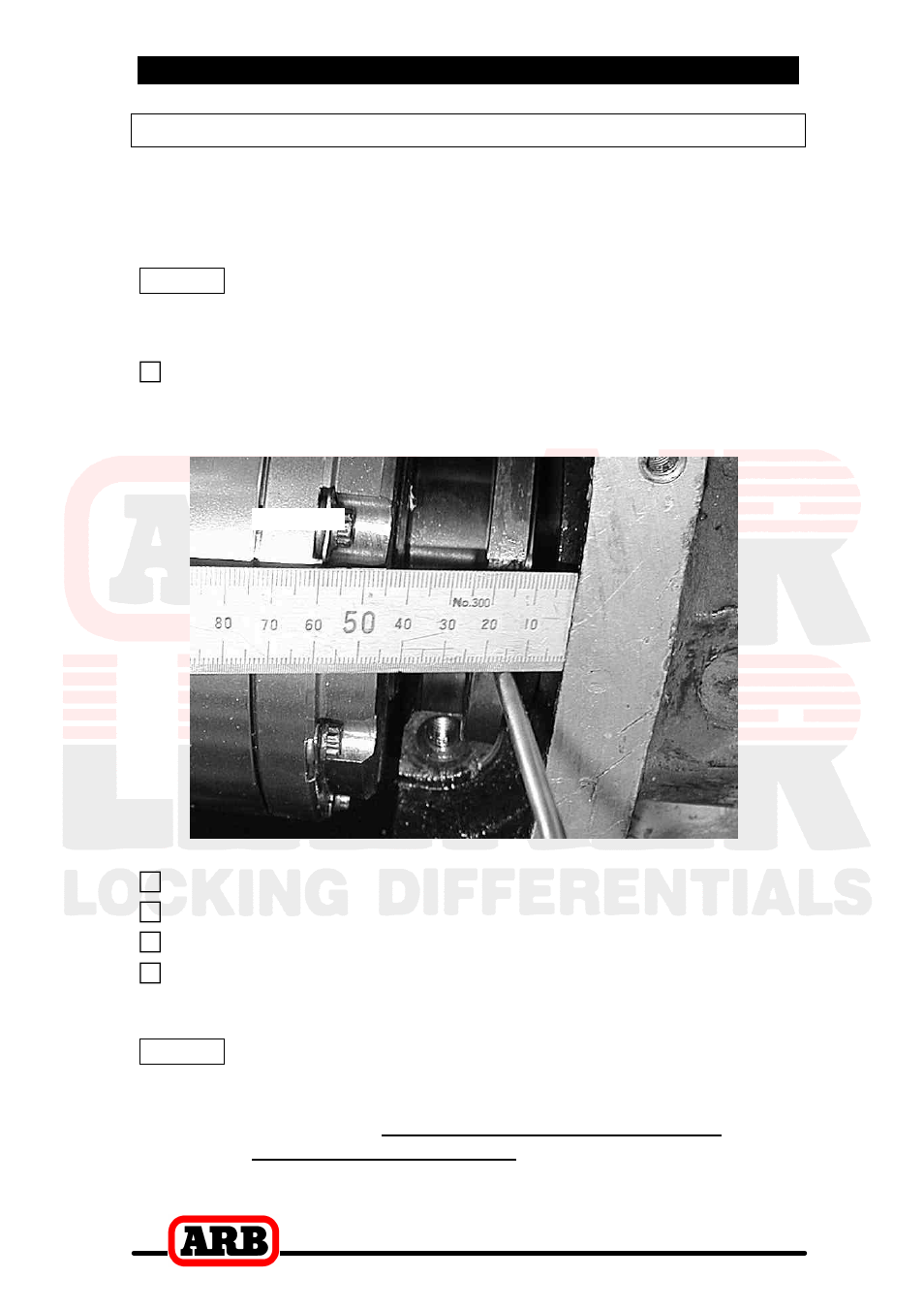 4 installing the air locker, Marking the bearing cap for tube clearance | ARB RD158 User Manual | Page 20 / 44