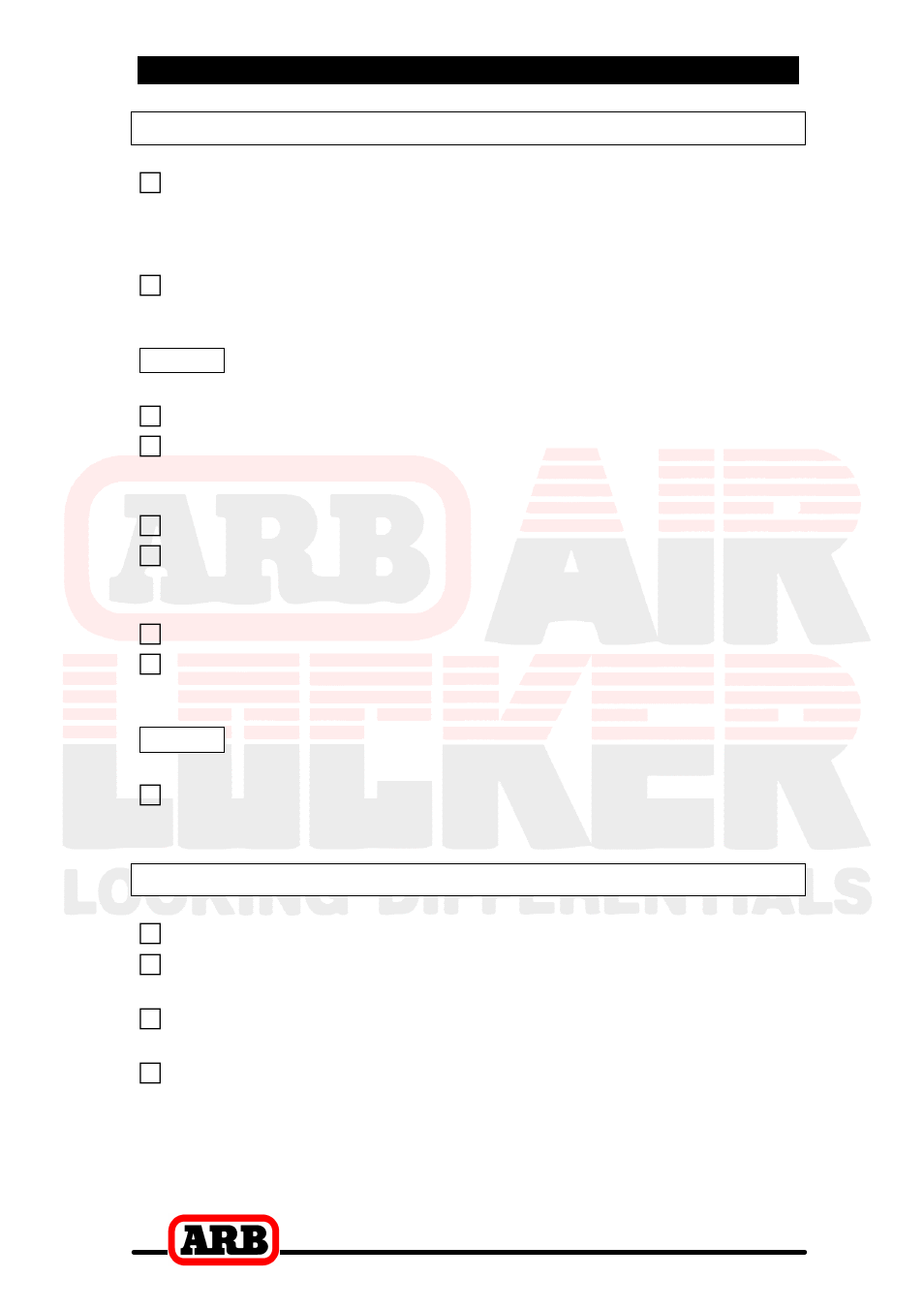 4 installing the air locker, Air locker final assembly, Final backlash checking | ARB RD158 User Manual | Page 24 / 44