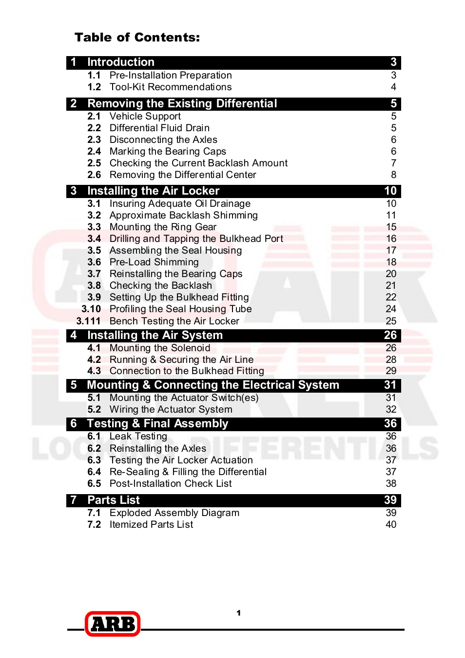 ARB RD166 User Manual | Page 3 / 42