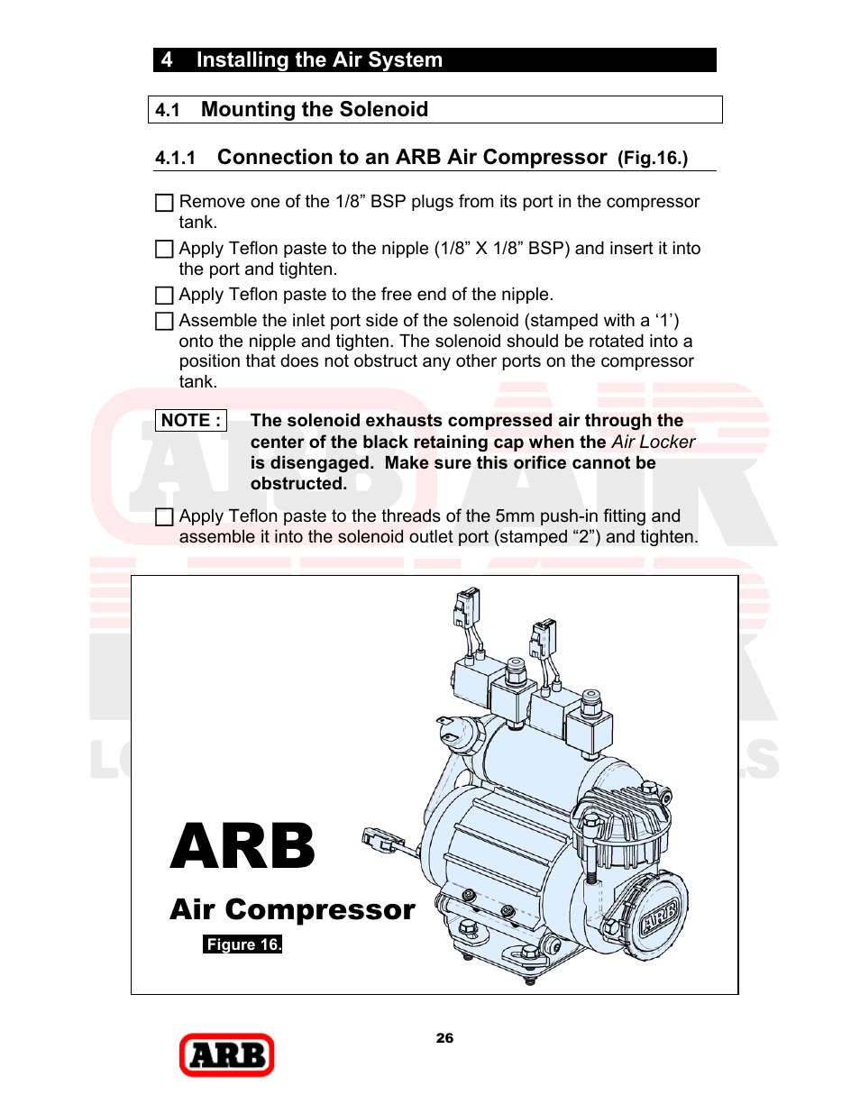 Air compressor | ARB RD168 User Manual | Page 28 / 44