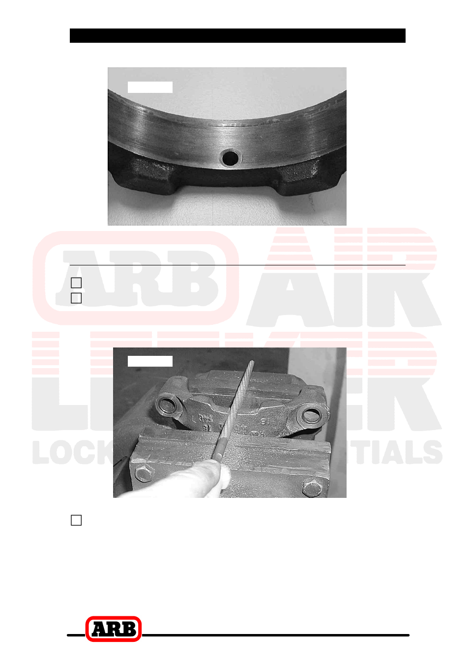4 installing the air locker, Notching the bearing cap | ARB RD80 User Manual | Page 23 / 44
