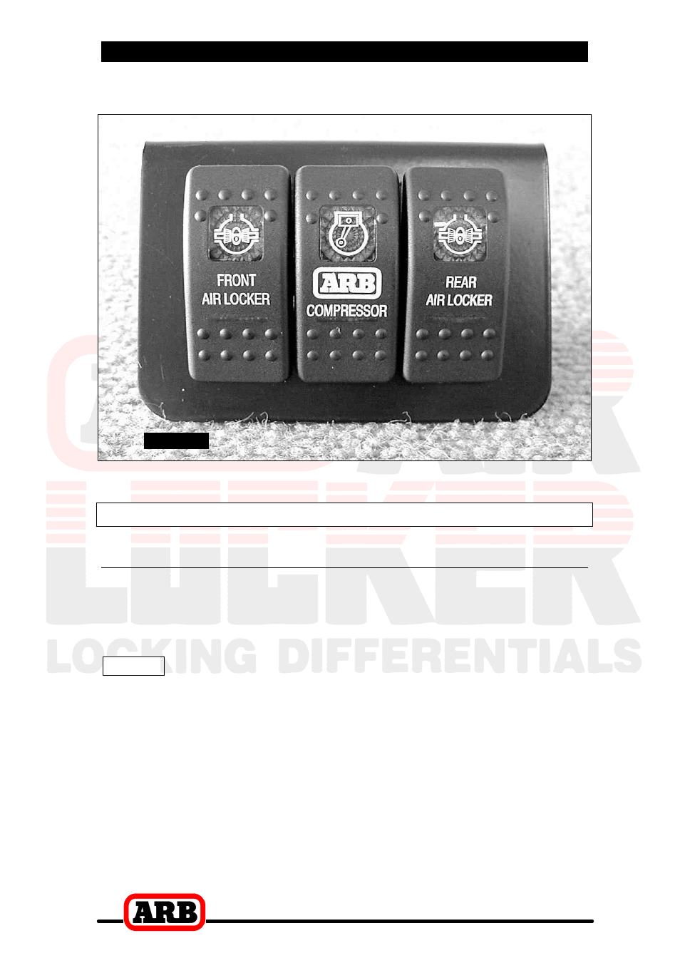 6 mounting & connecting the electrical system, Wiring the actuator system, Connection to an arb air compressor | ARB RD80 User Manual | Page 35 / 44