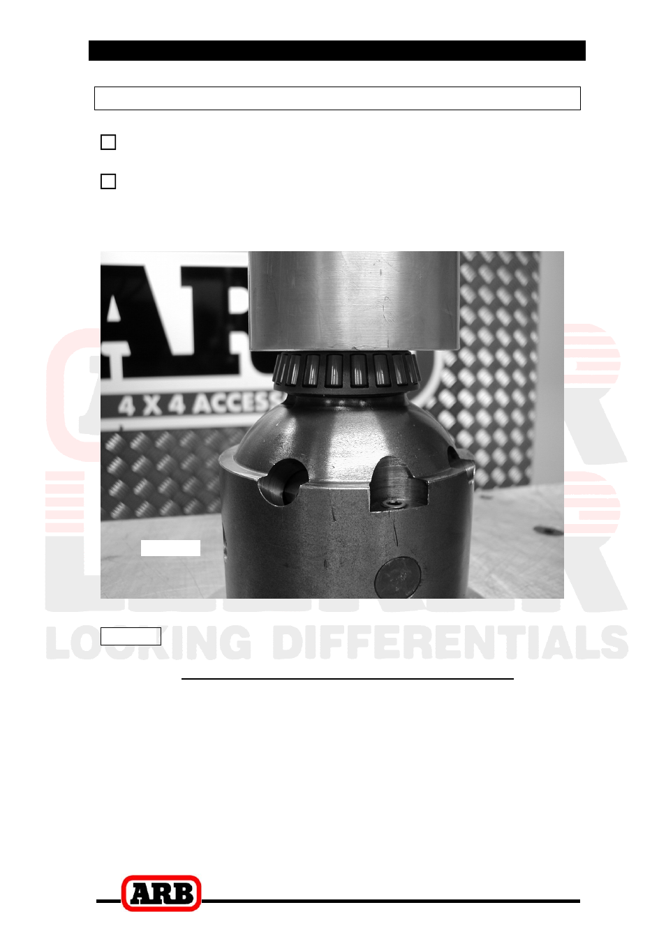 4 installing the air locker, Installing the carrier bearing | ARB RD82 User Manual | Page 16 / 40