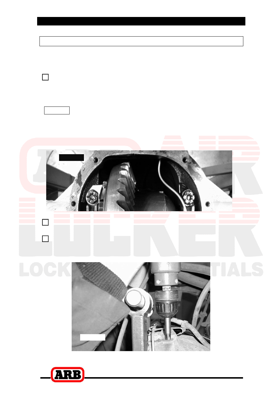 4 installing the air locker, Drilling and tapping the bulkhead port | ARB RD82 User Manual | Page 17 / 40