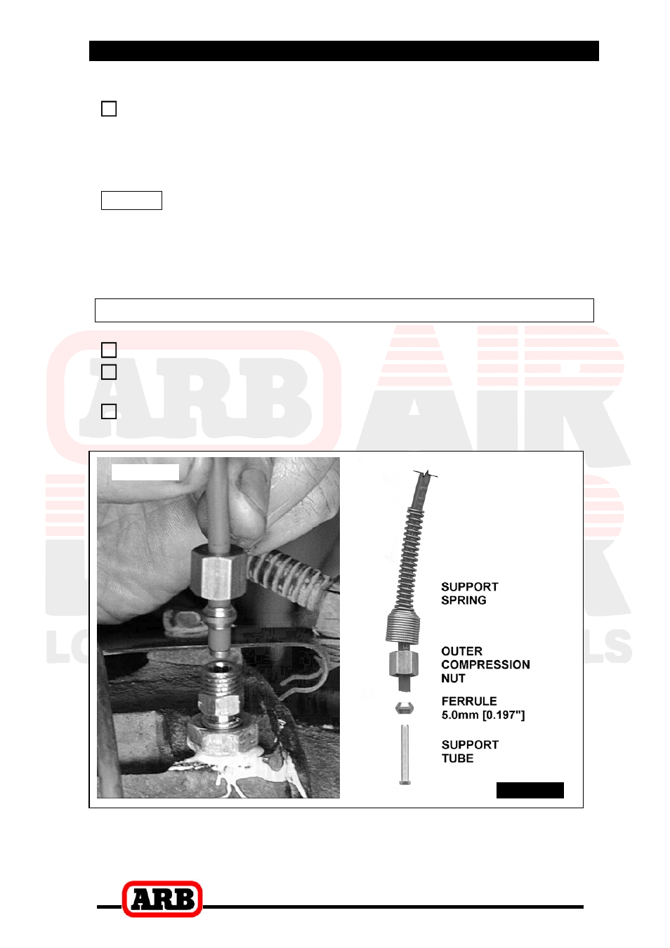 5 installing the air system, Connection to the bulkhead fitting | ARB RD82 User Manual | Page 29 / 40