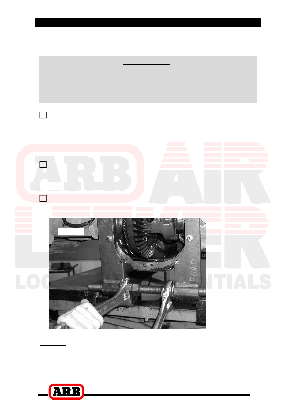 2 removing the existing differential, Spreading the differential housing, Important | ARB RD81 User Manual | Page 10 / 40