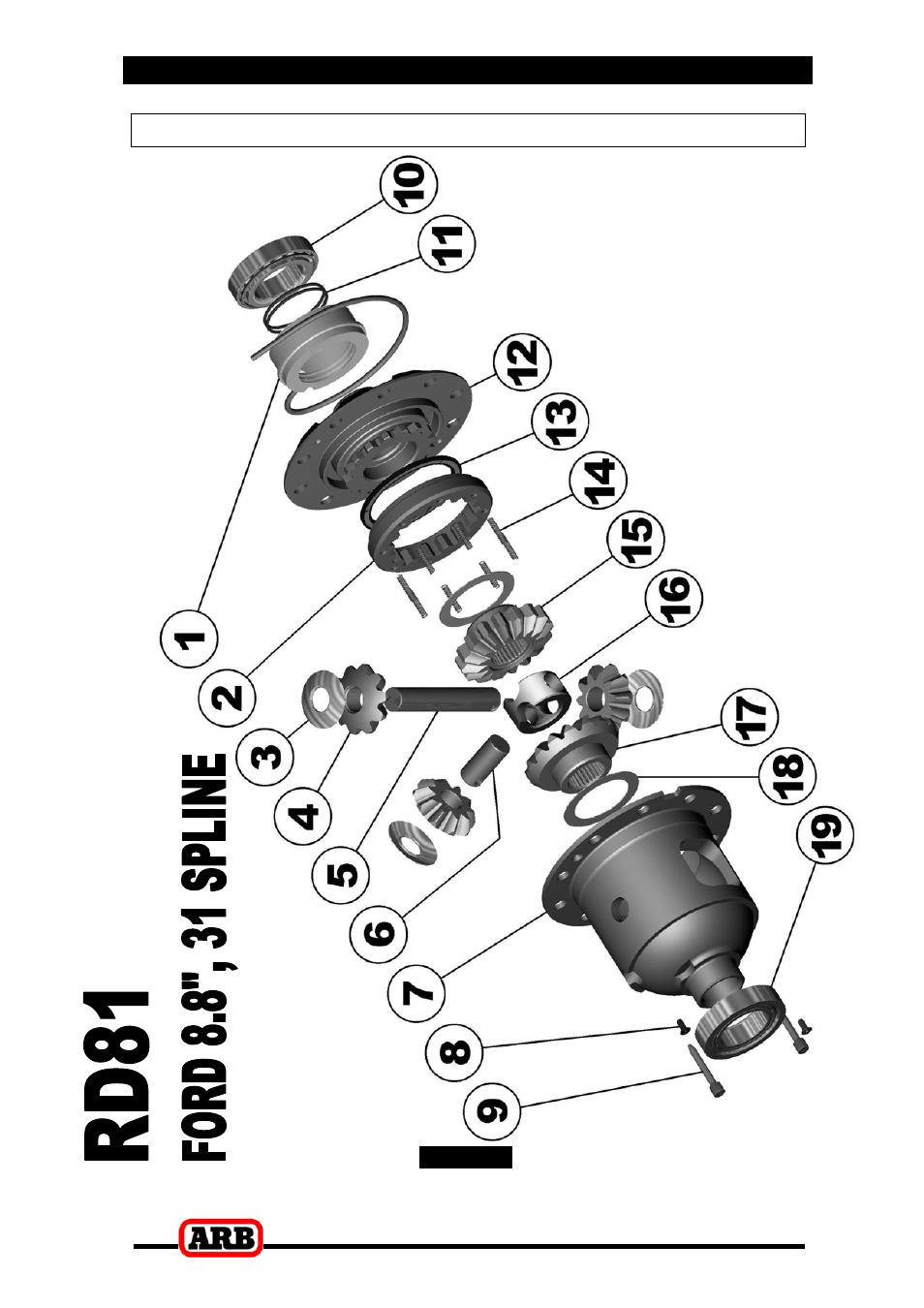 8 parts list, Exploded assembly diagram | ARB RD81 User Manual | Page 39 / 40