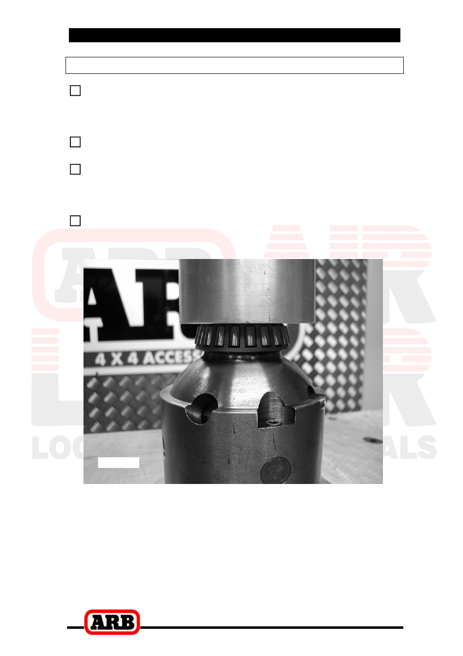 3 installing the air locker, Installing the carrier bearings | ARB RD119 User Manual | Page 11 / 40