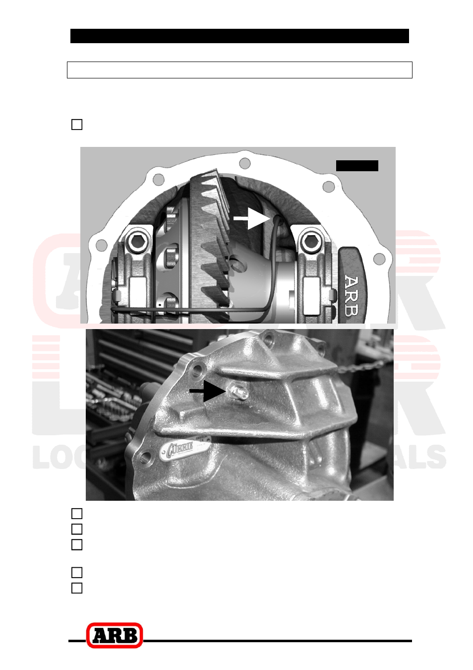 3 installing the air locker, Drilling and tapping the bulkhead port | ARB RD99 User Manual | Page 14 / 40