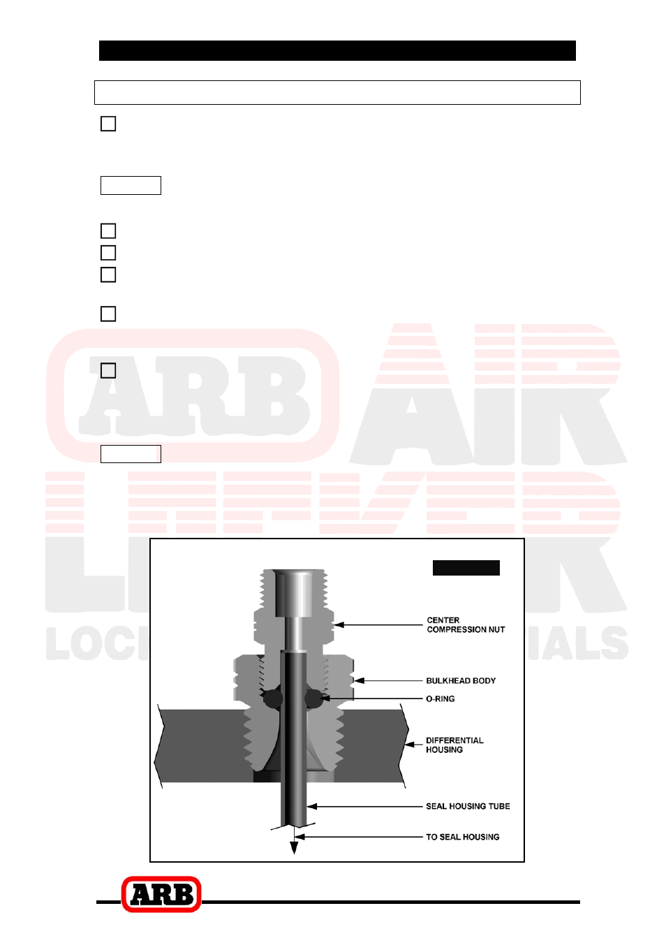 3 installing the air locker, Setting up the bulkhead fitting | ARB RD99 User Manual | Page 21 / 40